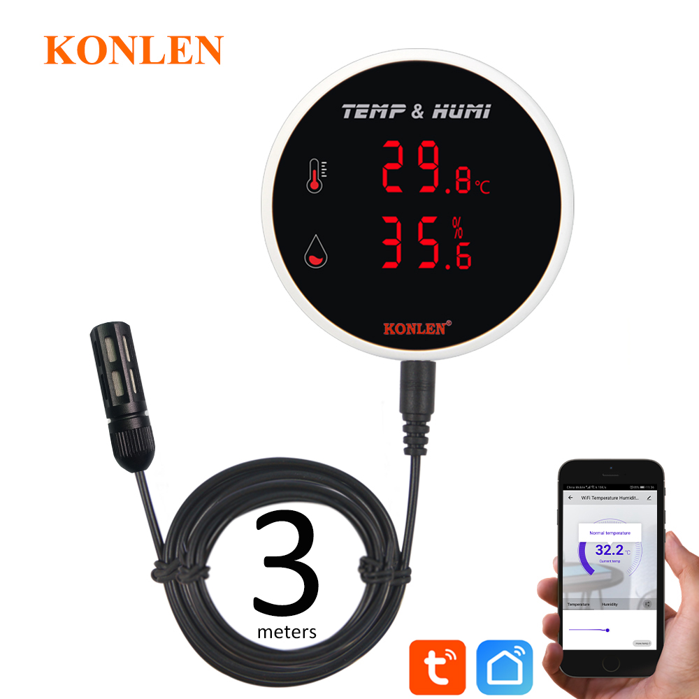 Digital Hygrometer Probe - Tuya WIFI Sensor Kelembaban Suhu Termometer
