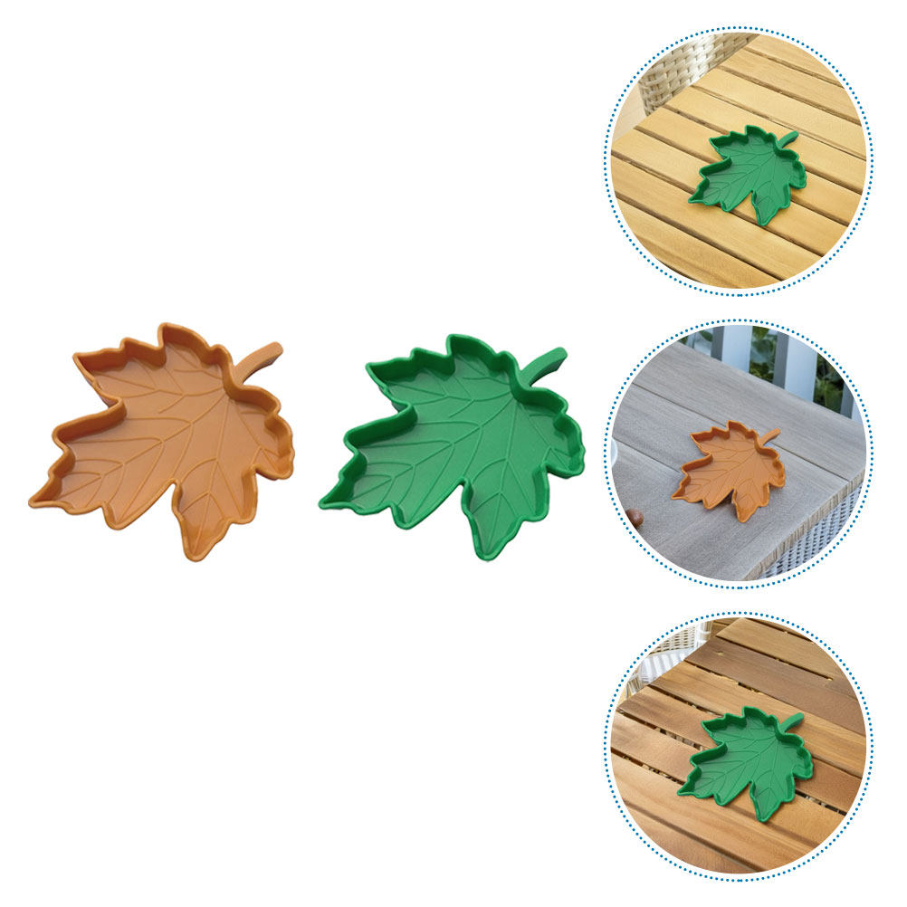 Water Dish Reptile - 8Pcs Mangkuk Makanan Reptil Daun Maple