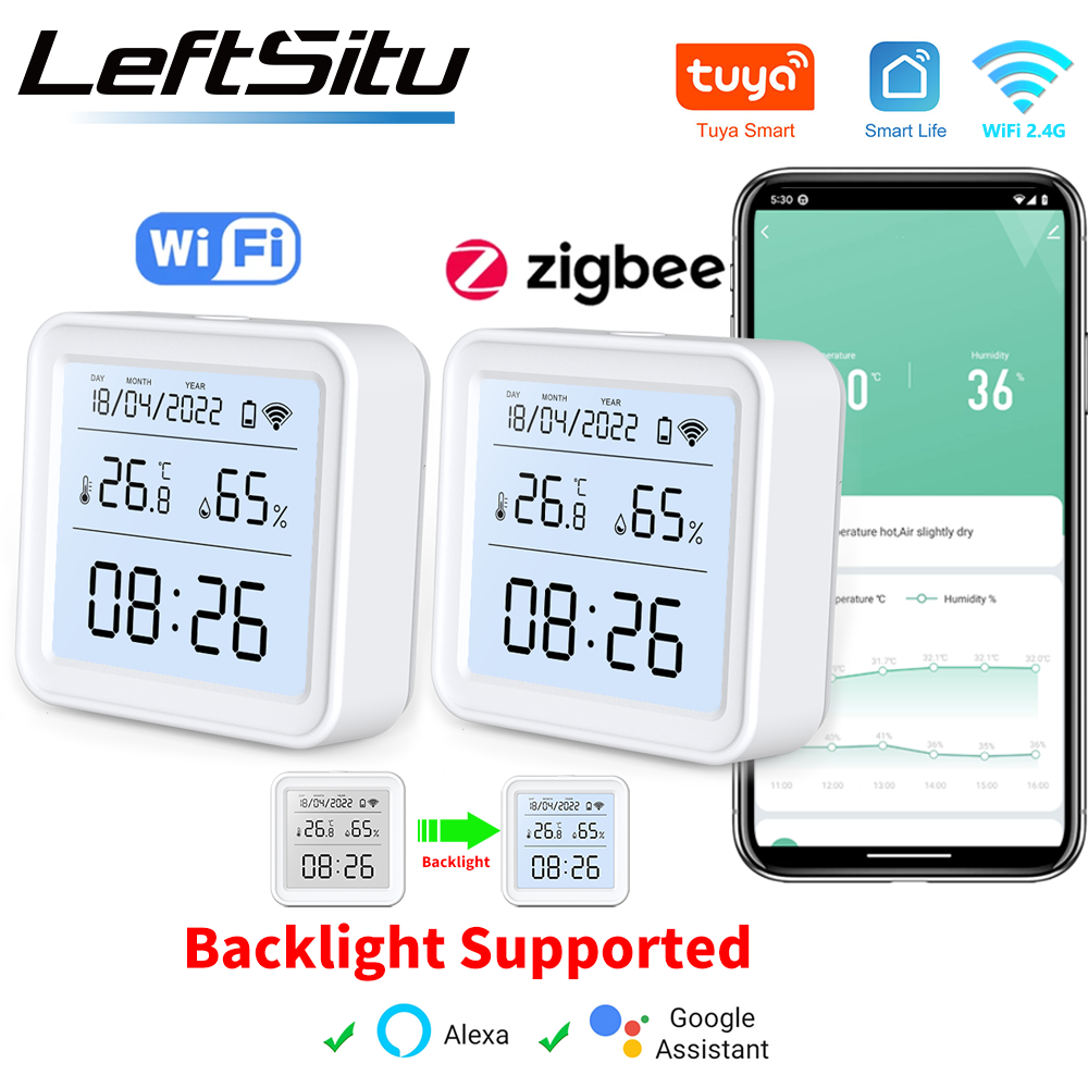 Digital Hygrometer Probe - Zigbee Tuya termometer detektor temperatur, pengukur