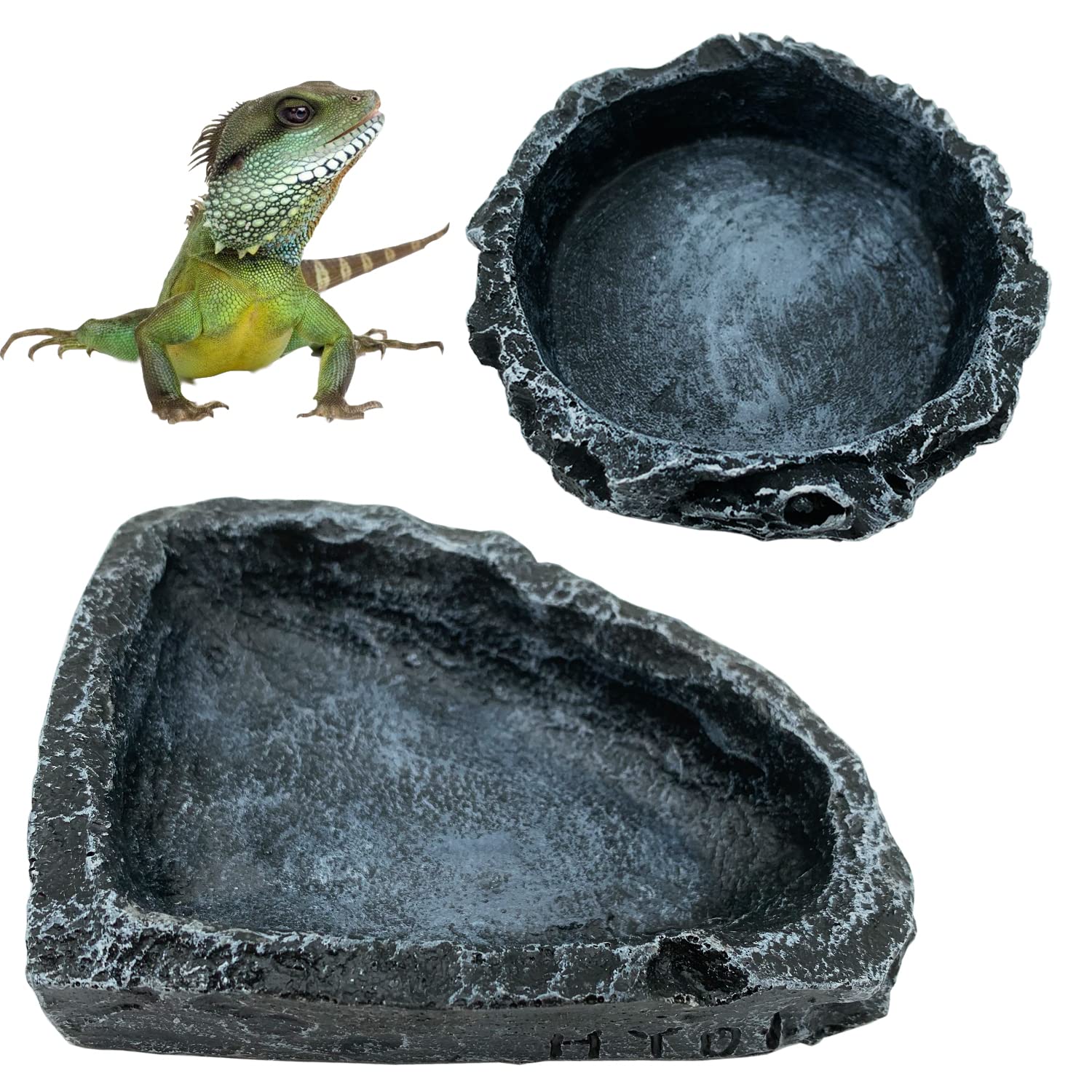 Water Dish Reptile - 1/2 Pak Mangkuk Sudut Tempat Makan