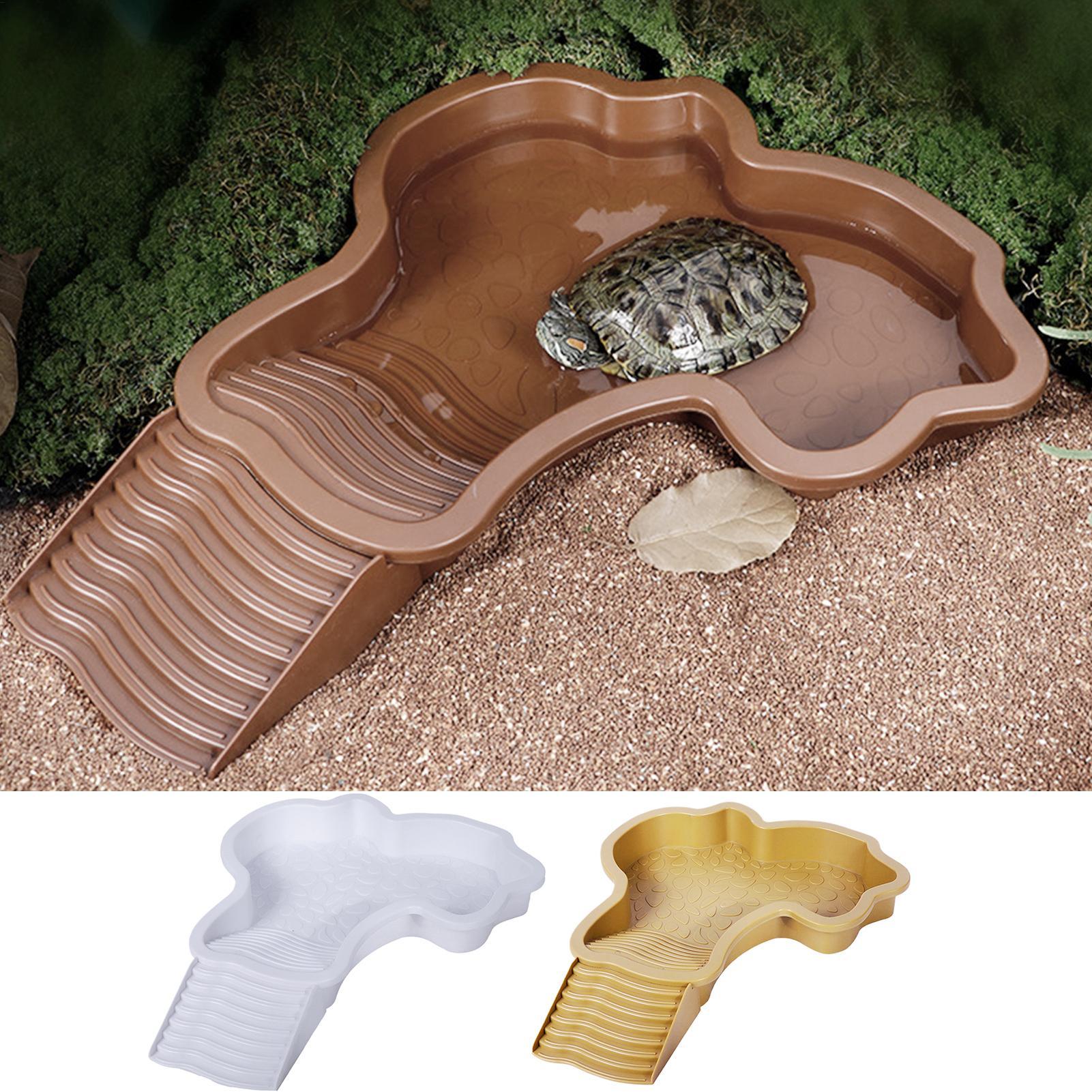 Water Dish Reptile - Kolam Mandi Reptil dengan Ramp, Bak