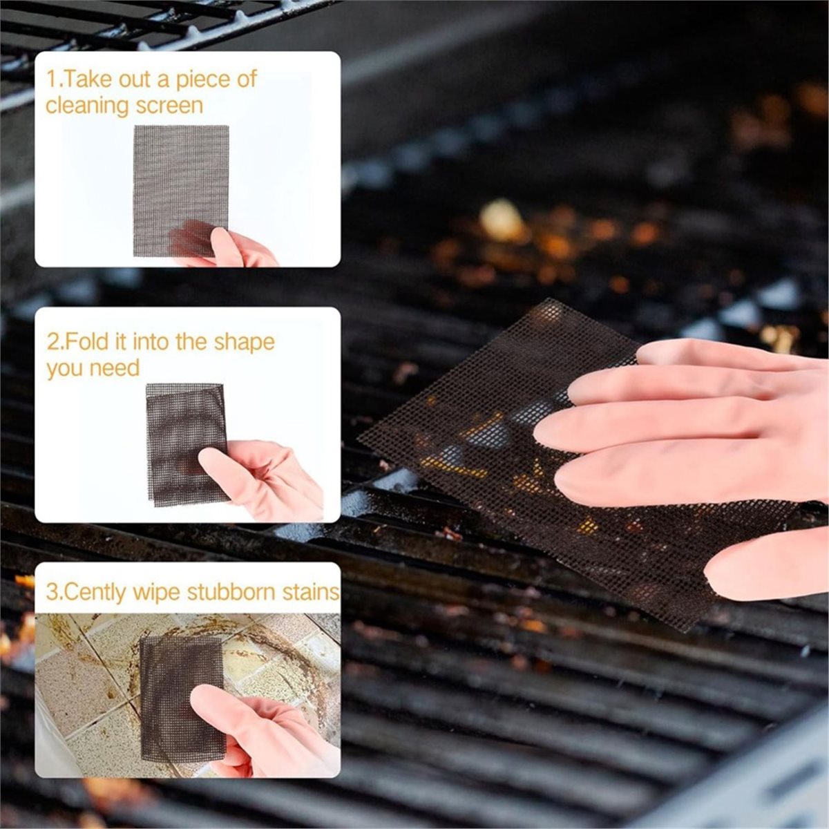 Screen Top Mesh - 100 Paket Saringan Pembersih Panggangan 4x5.5''