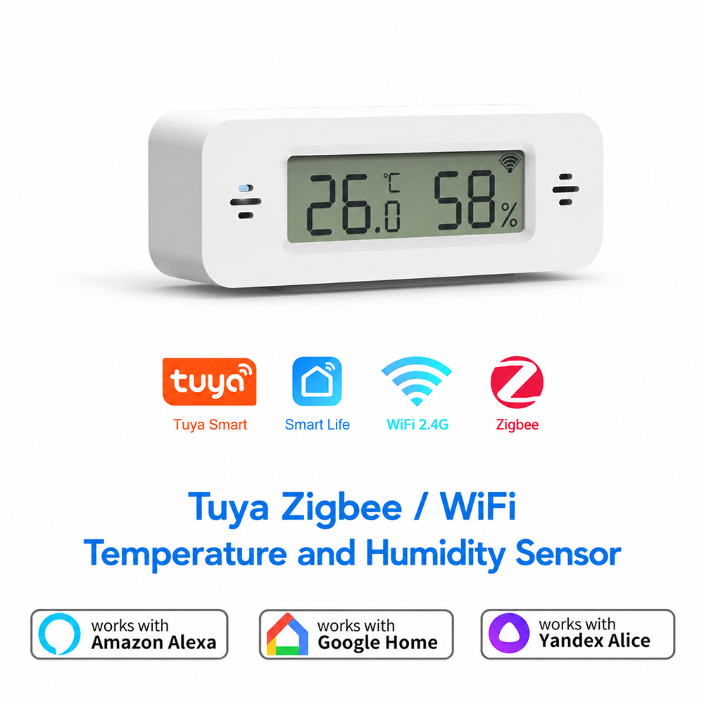 Digital Hygrometer Probe - Tuya Zigbee WiFi Sensor Suhu &