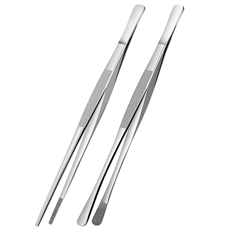 2Pcs 12-Inci Penjepit Memasak  - Feeding Tong Stainless ulasan dan harga
