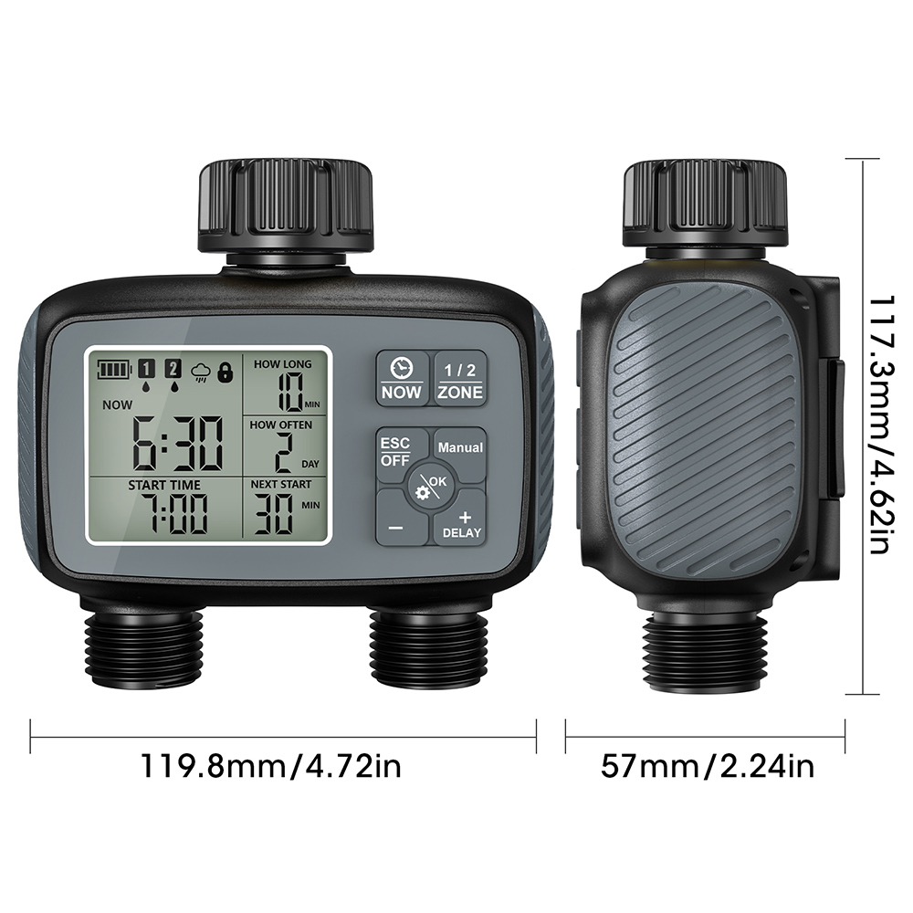Timer Penyiram 2 Zona Terprogr - Timer Dual Outlet ulasan dan harga