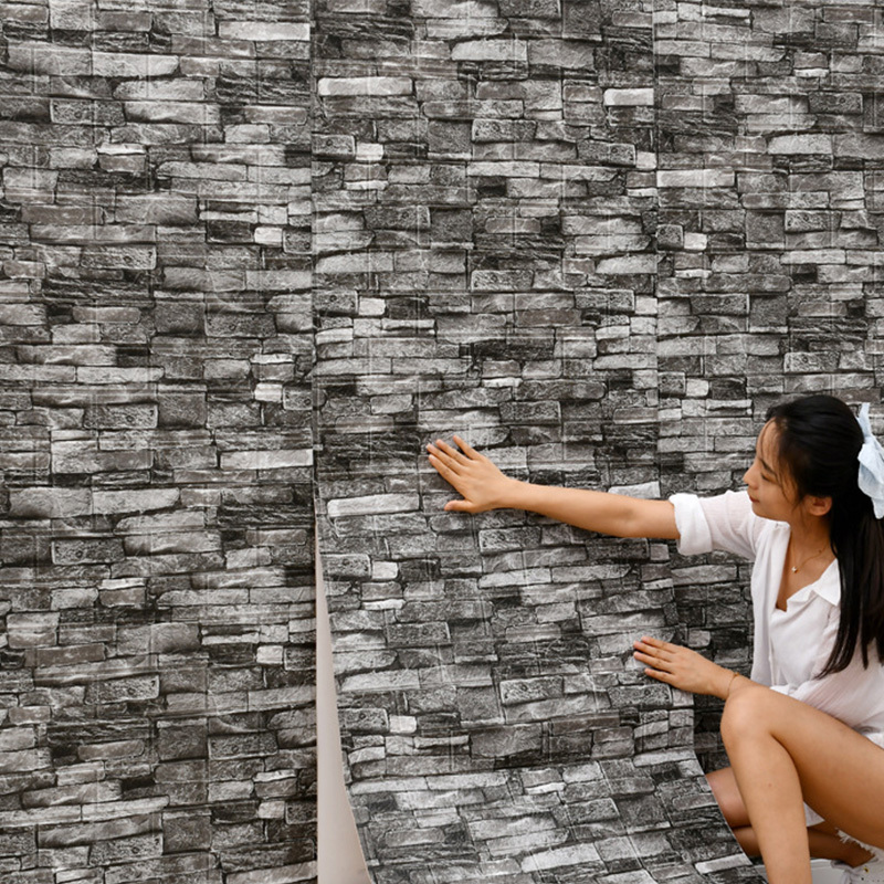 Panel dinding pola bata 3D, Wa - Pvc Panel Background ulasan dan harga