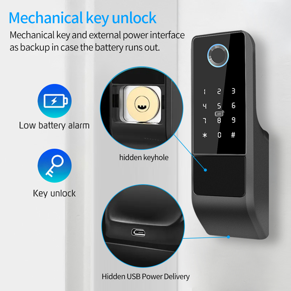 IP65 tahan air TTLock sidik ja - Glass Door Hinge ulasan dan harga
