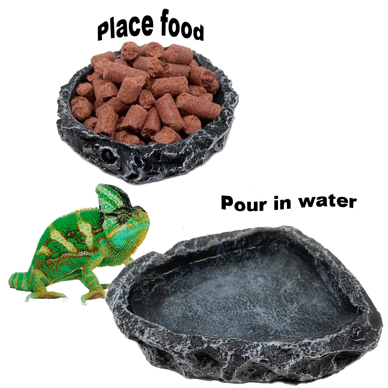 1/2 Pak Mangkuk Sudut Tempat M - Water Dish Reptile ulasan dan harga