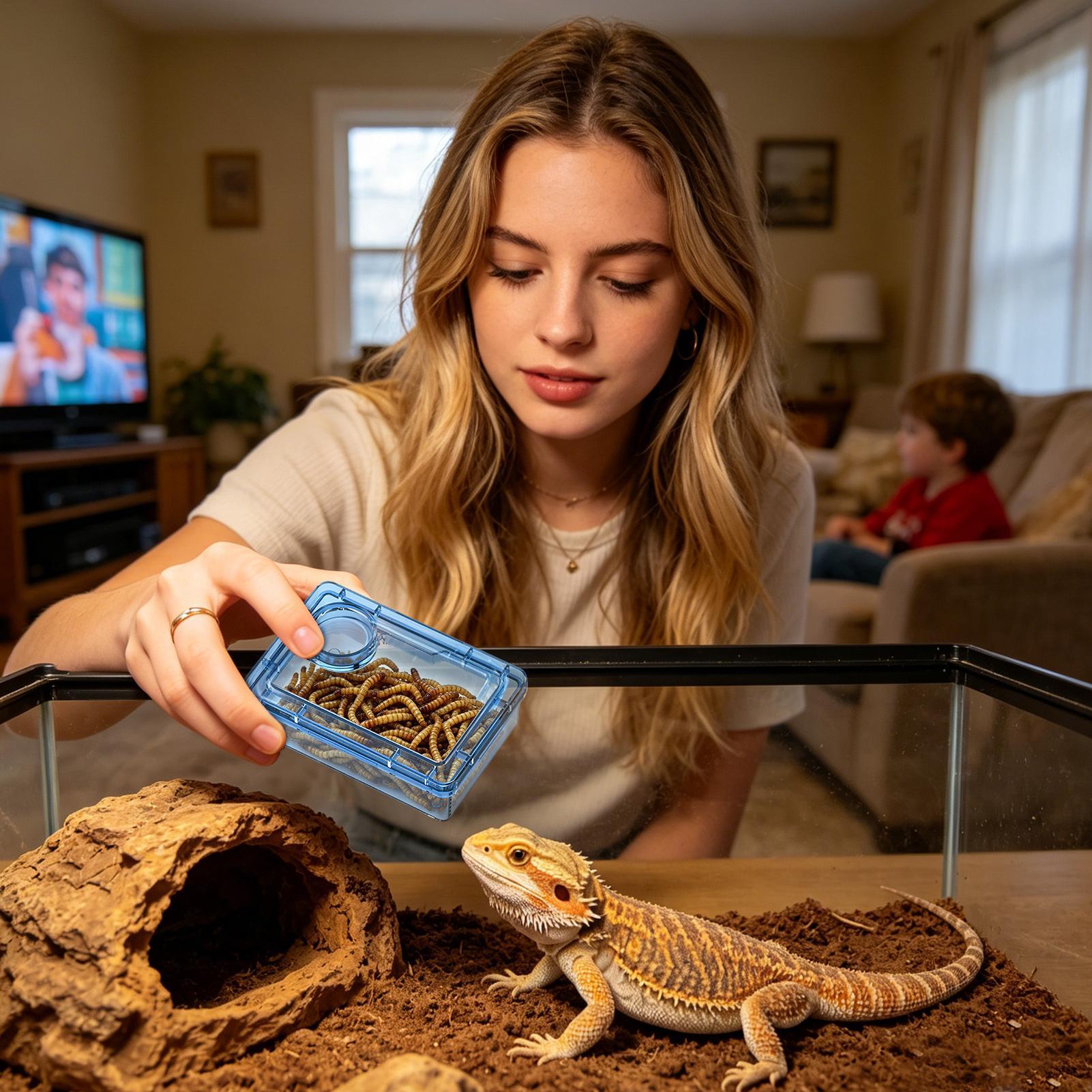 Tempat Makan Reptil Anti Lepas - Calcium Powder Reptile ulasan dan harga