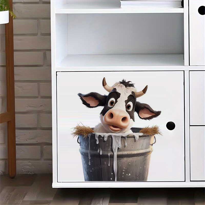 Stiker Dinding Sapi Lucu Wallp - Pvc Panel Background ulasan dan harga