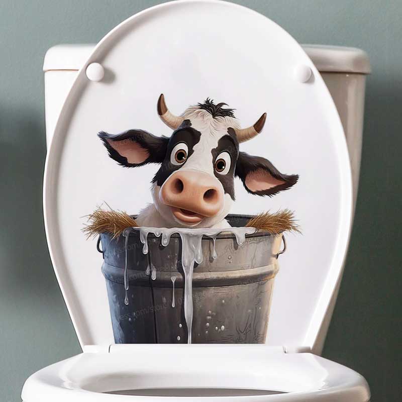 Stiker Dinding Sapi Lucu Wallp - Pvc Panel Background ulasan dan harga