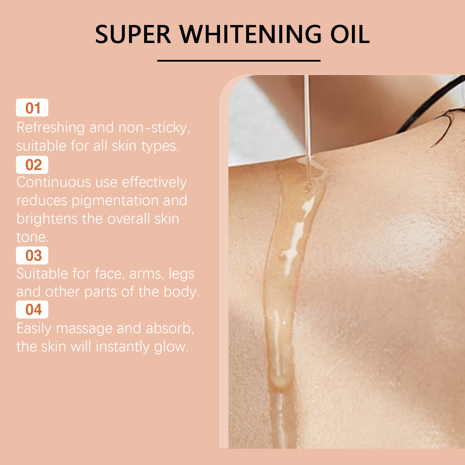 Minyak Pemutih Tubuh 100ml, mi - Substrate Coconut Fiber ulasan dan harga