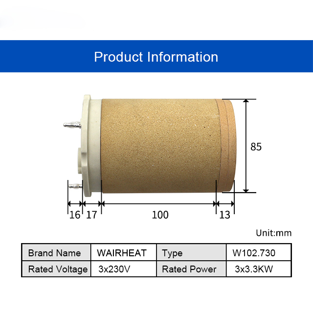 102.730 3*230V 3*3.3KW Pemanas - Ceramic Heat Emitter ulasan dan harga
