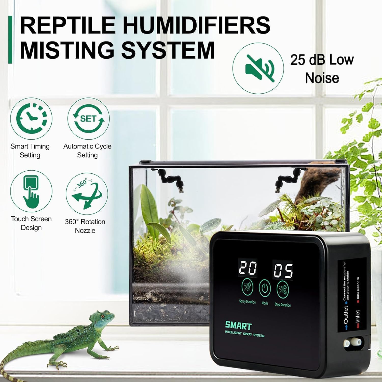 Pelembap Udara Reptil Sistem P - Misting Nozzle Reptile ulasan dan harga