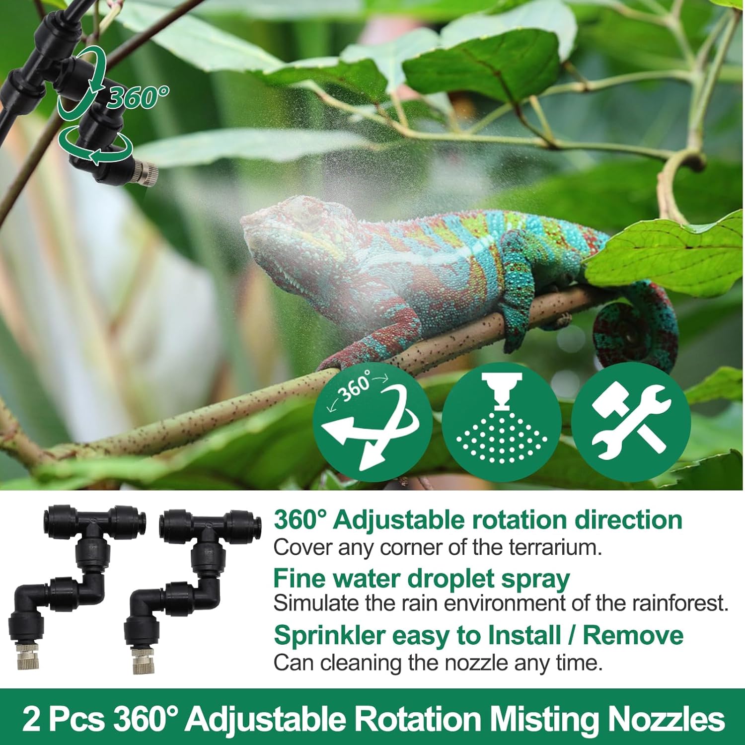Pelembap Udara Reptil Sistem P - Misting Nozzle Reptile ulasan dan harga