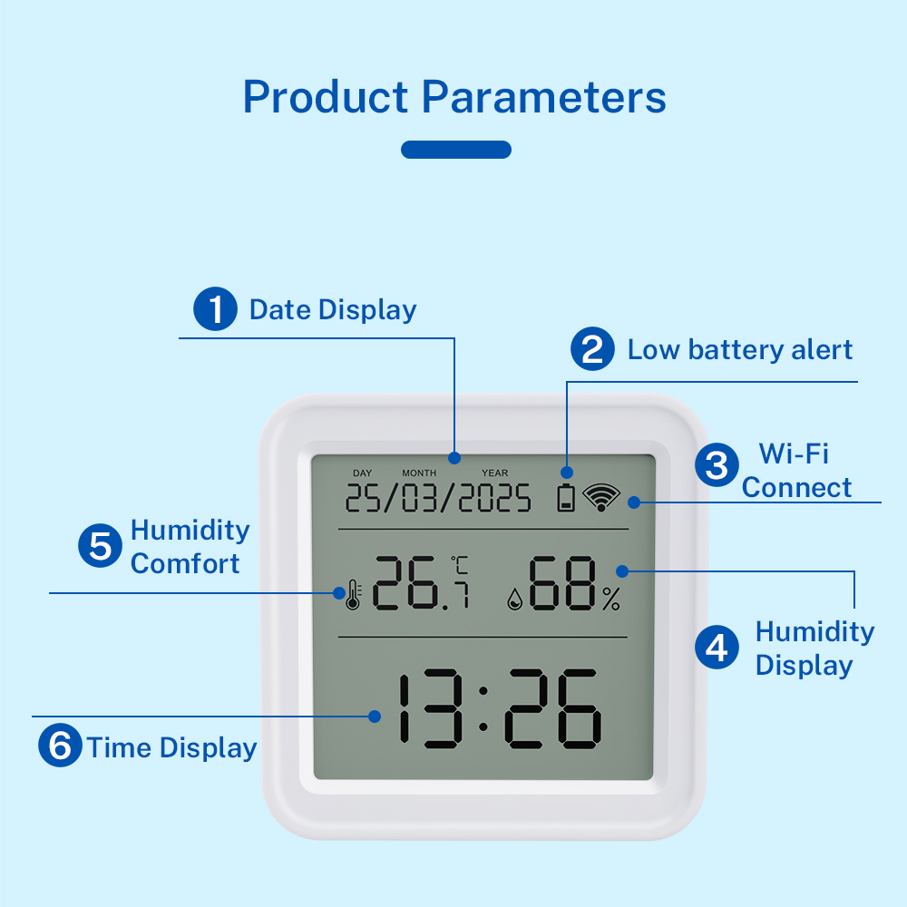 Tuya WIFI Sensor Kelembaban Su - Digital Hygrometer Probe ulasan dan harga